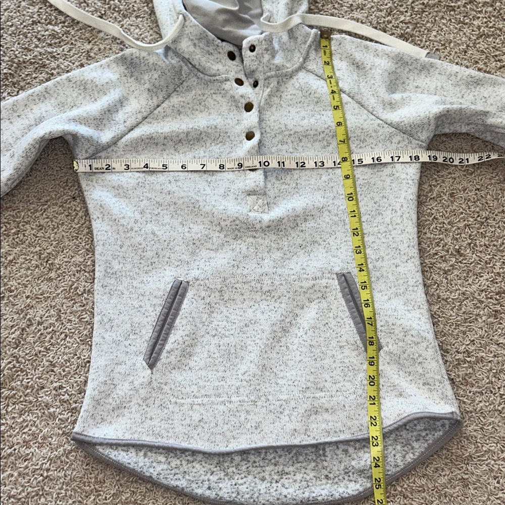 🌻Thread & Supply Light Gray Button-Up Pullover Hoodie Size XS - Picture 8 of 11